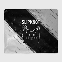 Плед Группа Slipknot и рок кот