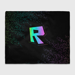 Плед Roblox logo neon