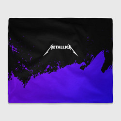Плед Metallica purple grunge