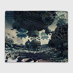 Плед флисовый Трехмерный готический фрактал, цвет: 3D-велсофт