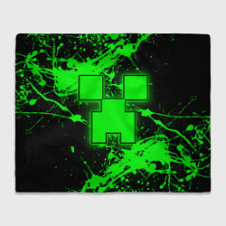 Плед Minecraft neon green