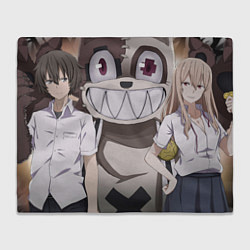 Плед флисовый Кагая и Аоки, цвет: 3D-велсофт