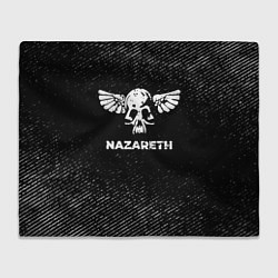 Плед флисовый Nazareth с потертостями на темном фоне, цвет: 3D-велсофт