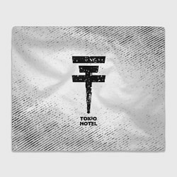 Плед Tokio Hotel с потертостями на светлом фоне