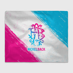 Плед Nickelback neon gradient style