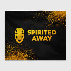Плед Spirited Away - gold gradient: надпись и символ