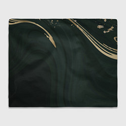Плед флисовый Мраморный фон с золотым прикосновением, цвет: 3D-велсофт