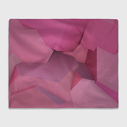 Плед флисовый Розовые геометрические фигуры, цвет: 3D-велсофт