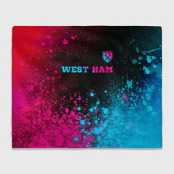 Плед West Ham - neon gradient: символ сверху