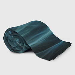Плед флисовый Прерывистый абстрактный синий дым во тьме, цвет: 3D-велсофт — фото 2