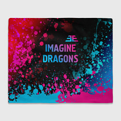 Плед Imagine Dragons - neon gradient: символ сверху