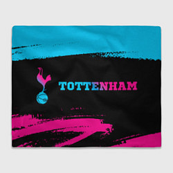 Плед Tottenham - neon gradient: надпись и символ