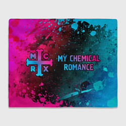 Плед My Chemical Romance - neon gradient: надпись и сим