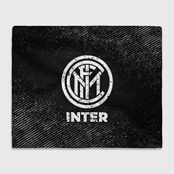 Плед Inter с потертостями на темном фоне