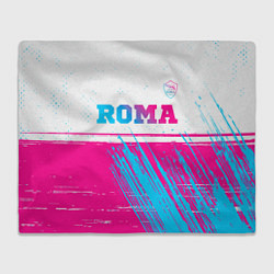 Плед Roma neon gradient style: символ сверху