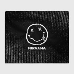 Плед флисовый Nirvana с потертостями на темном фоне, цвет: 3D-велсофт