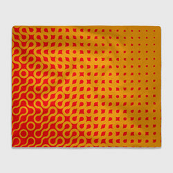Плед флисовый Оранжевая абстракция, цвет: 3D-велсофт