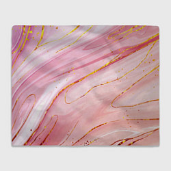 Плед флисовый Коралловый мрамор, цвет: 3D-велсофт