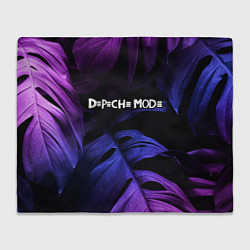 Плед Depeche Mode neon monstera