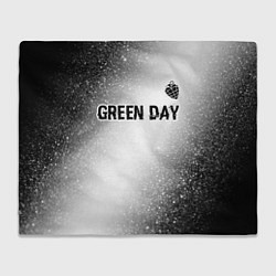 Плед Green Day glitch на светлом фоне: символ сверху