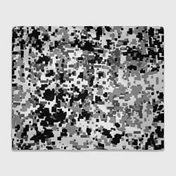 Плед флисовый Городской пиксель камуфляж, цвет: 3D-велсофт