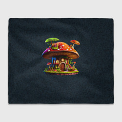 Плед флисовый Сказочный домик из гриба, цвет: 3D-велсофт