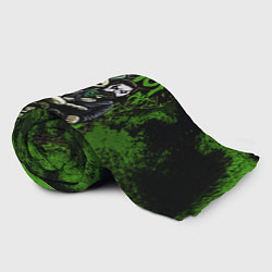 Плед флисовый Slipknot green art, цвет: 3D-велсофт — фото 2