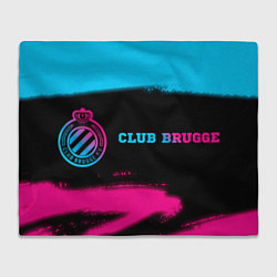 Плед Club Brugge - neon gradient: надпись и символ