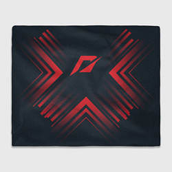 Плед флисовый Красный символ Need for Speed на темном фоне со ст, цвет: 3D-велсофт