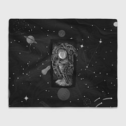 Плед флисовый Объемный космонавт, цвет: 3D-велсофт