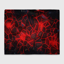 Плед флисовый Кристаллы в красных нитях, цвет: 3D-велсофт