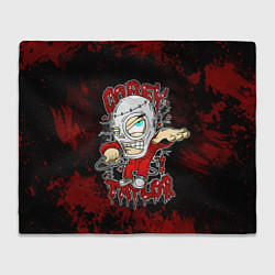 Плед флисовый Slipknot skull, цвет: 3D-велсофт
