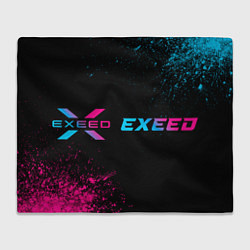 Плед Exeed - neon gradient: надпись и символ