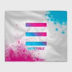 Плед OneRepublic neon gradient style