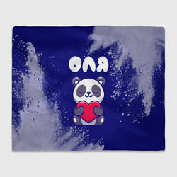 Плед Оля панда с сердечком