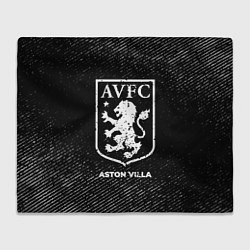 Плед Aston Villa с потертостями на темном фоне