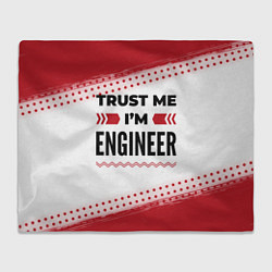 Плед флисовый Trust me Im engineer white, цвет: 3D-велсофт