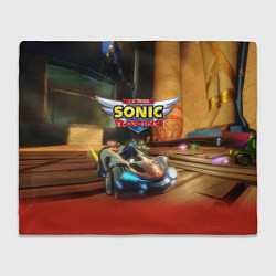 Плед флисовый Team Sonic racing - hedgehog - video game, цвет: 3D-велсофт