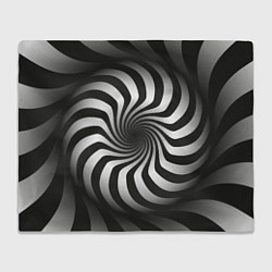 Плед флисовый Объёмная спираль - оптическая иллюзия, цвет: 3D-велсофт