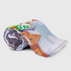 Плед флисовый Зайчик с елочкой и подарками, цвет: 3D-велсофт — фото 2