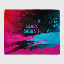 Плед Black Sabbath - neon gradient: символ сверху
