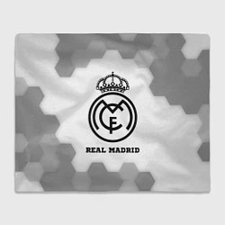 Плед флисовый Real Madrid sport на светлом фоне, цвет: 3D-велсофт