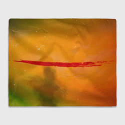 Плед флисовый Оранжевый туман и красная краска, цвет: 3D-велсофт