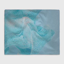 Плед флисовый Волнообразное голубое множество шаров, цвет: 3D-велсофт