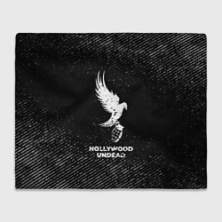 Плед Hollywood Undead с потертостями на темном фоне