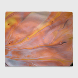 Плед флисовый Оранжевая река и краски, цвет: 3D-велсофт
