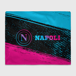 Плед Napoli - neon gradient: надпись и символ