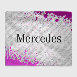 Плед флисовый Mercedes pro racing: надпись и символ, цвет: 3D-велсофт