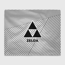 Плед Символ Zelda на светлом фоне с полосами