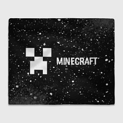 Плед Minecraft glitch на темном фоне: надпись и символ